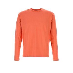 Auralee Men Orange Cotton Blend T-Shirt